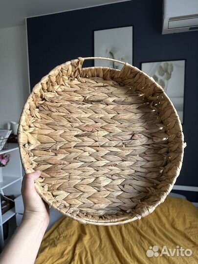 Плетеный декоративный поднос