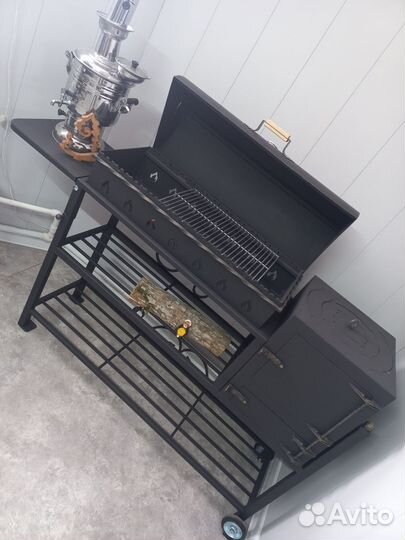 Мангал с печью под казан Стэн