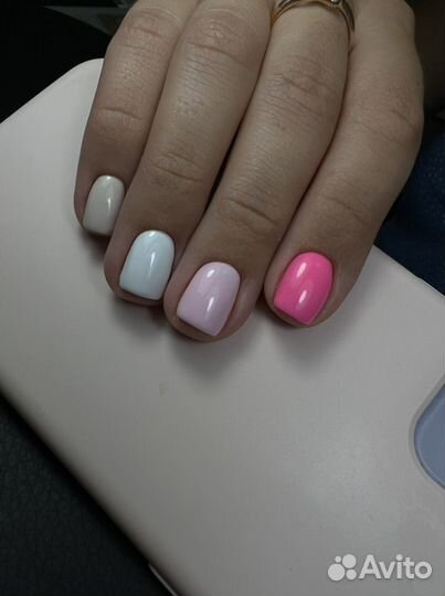 Маникюр, гель лак, укрепление