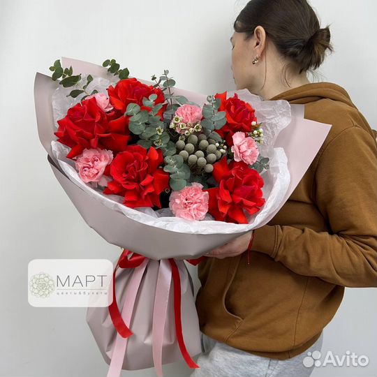 Букет сборный с ажурной розой