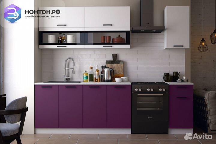 Кухня Техно 2.0 м компоновка №2 белый снег софт