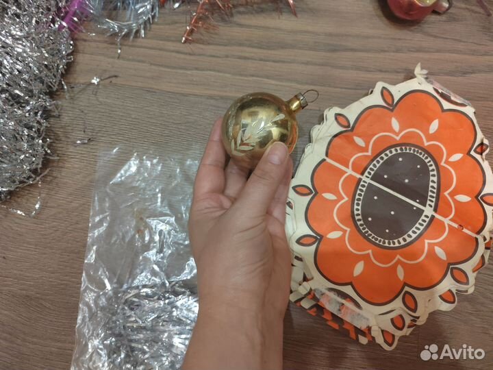 Елочные игрушки СССР, дождик, мишура