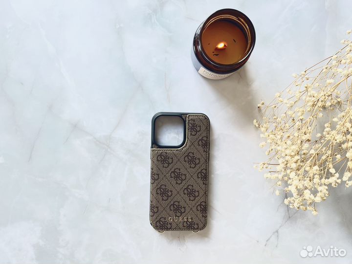 Чехол на 14 Pro Max Guess Series (Картхолдер)