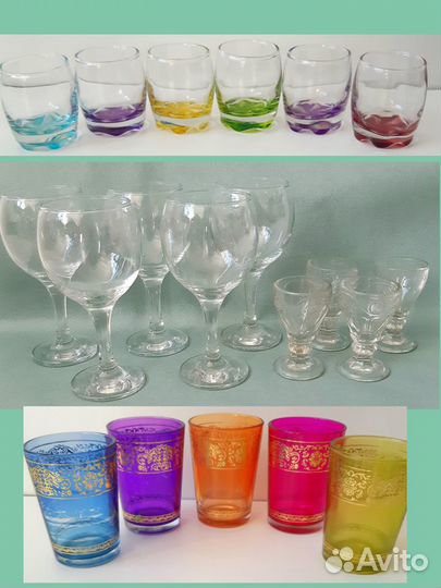 Бокалы рюмки стаканы стекло