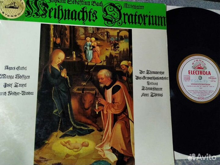 Bach Бах Рождественская оратория винил Германия