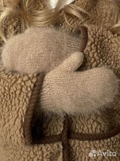 Варежки детские из пуха норки