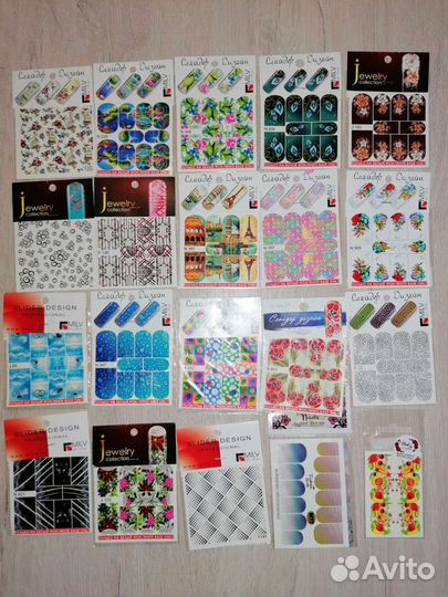 Наклейки для ногтей 20шт