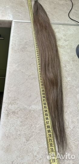 Волосы для наращивания 70 см натуральные блонд