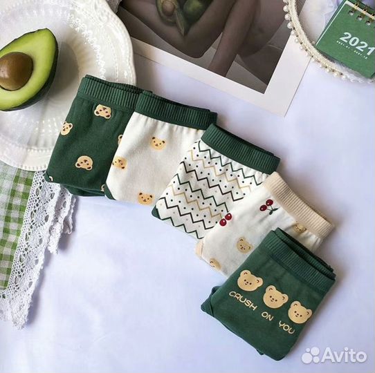 Трусы женские набор хлопок слипы 5 пар