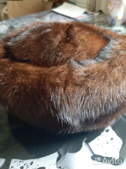 Шапка норка серая