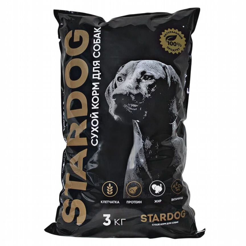 Корм для собак stardog, 3 кг. Индейка жир индейки