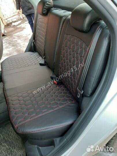 Авточехлы LADA Vesta Vesta Sw экокожа соты