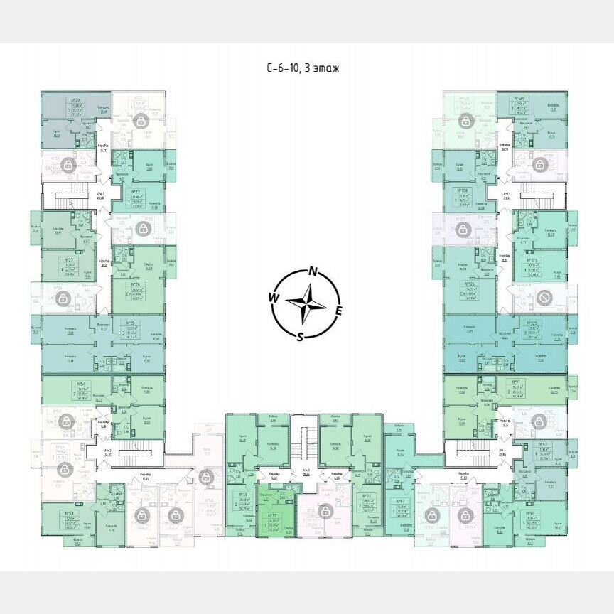 1-к. квартира, 43,1 м², 3/4 эт.