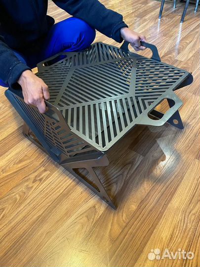 Мангал с решеткой гриль