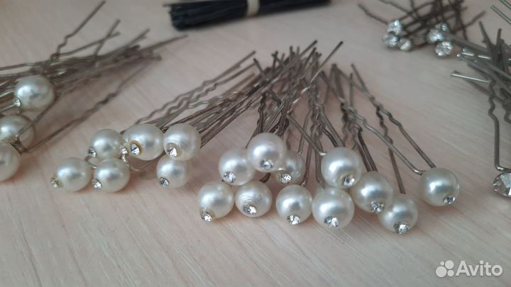 Шпильки жемчуг / камни/ стразы