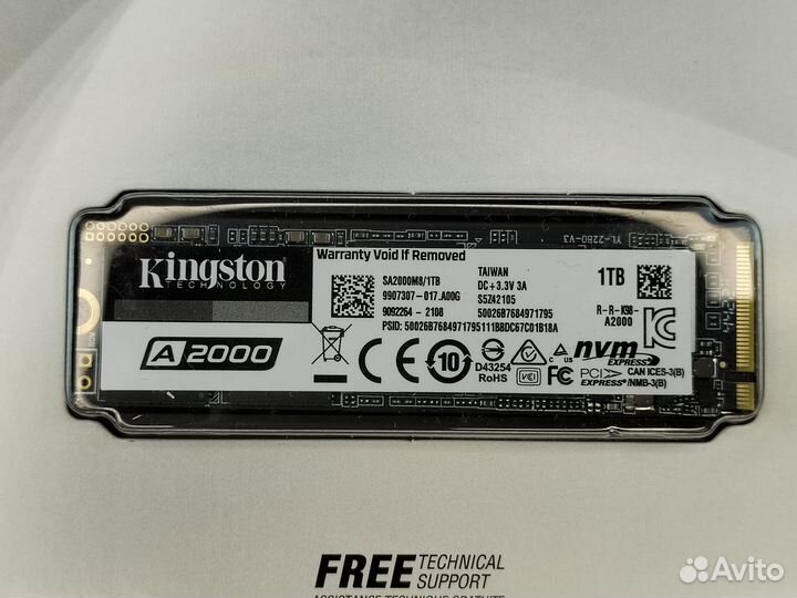 SSD 1TB / тб M2 2280 NVMe KingSton