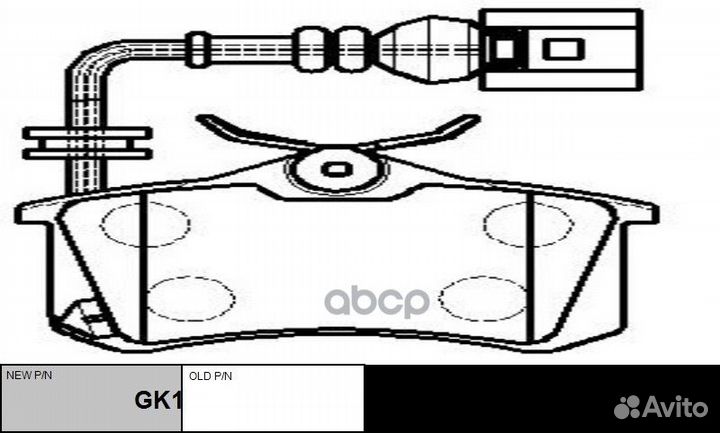 Колодки тормозные skoda fabia 99-08/VW polo 01