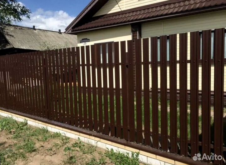 Забор металлический, калитки цена