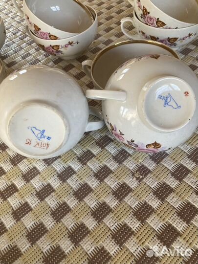 Чашки и молочник Дулева