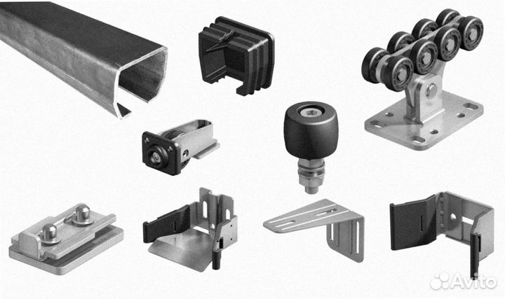 Комплект для откатных ворот. Оцинк шиной до 450 кг