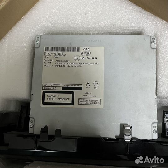 Автомагнитола штатная toyota corolla 2013