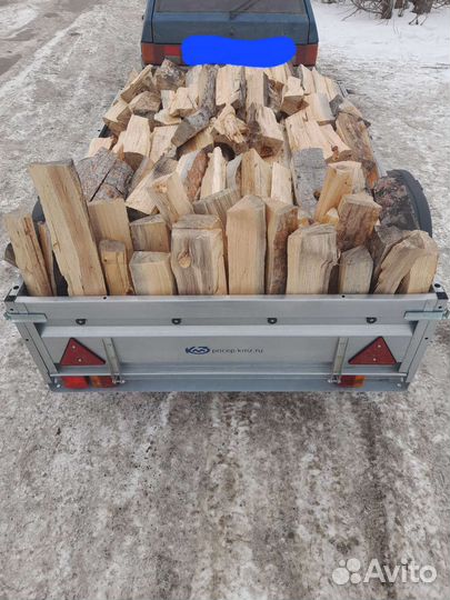 Доставка дров легковым прицепом