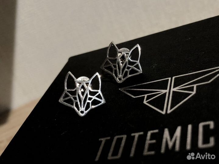 Серьги Лиса Серебро Totemica (Тотемика)