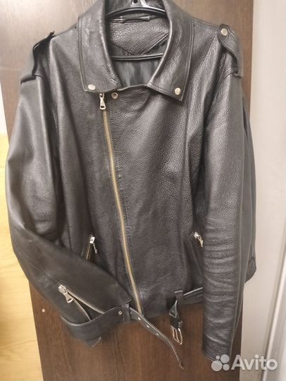 Кожаная куртка косуха мужская