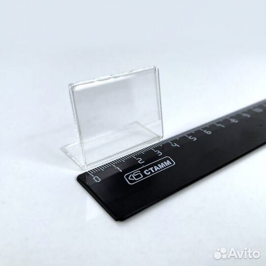 Ценникодержатель горизонтальный 40*30мм, акрил 1