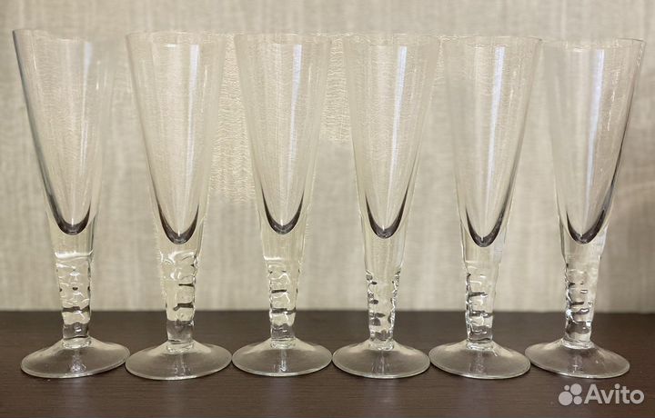 Фужеры на витой ножке винтаж СССР