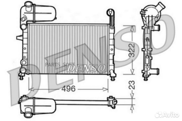 Denso DRM09133 Радиатор двигателя