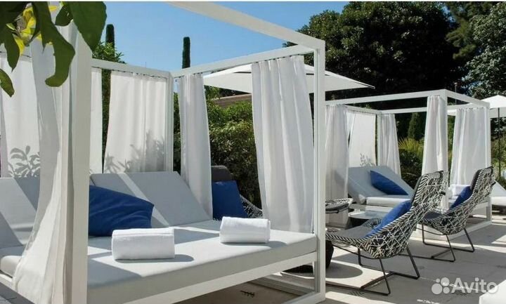 Шторы, потолок, матрас для Бунгало