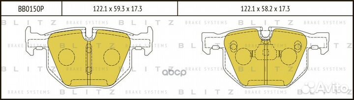Колодки тормозные BMW 5 (E60) 03- задн. bb0150p