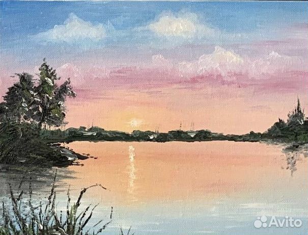 Картина маслом на холсте пейзаж