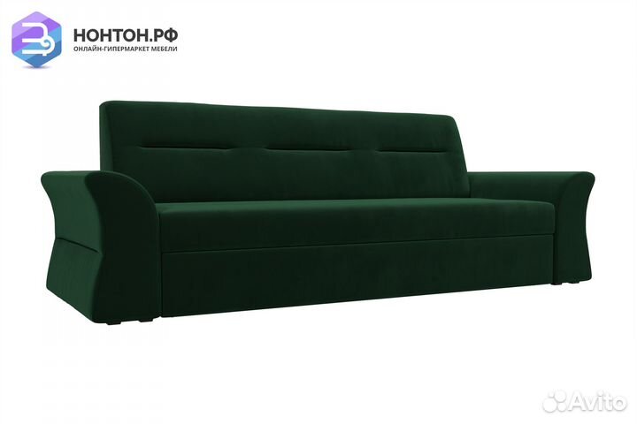 Диван дельфин Клайд велюр зеленый