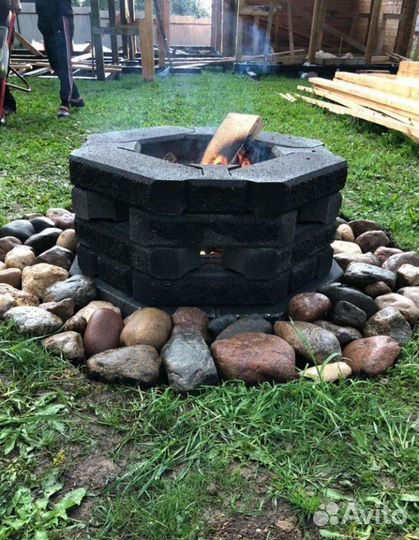 Чаша костровая каменная