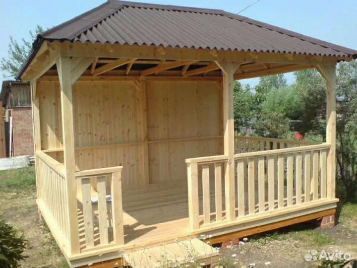 Вальеры для собак и беседки