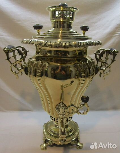 Самовар старинный на дровах, углях, шишках