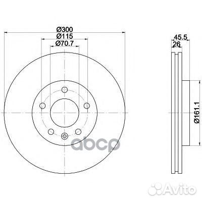 Диск тормозной передн. cruze (J300) cruze Hatch
