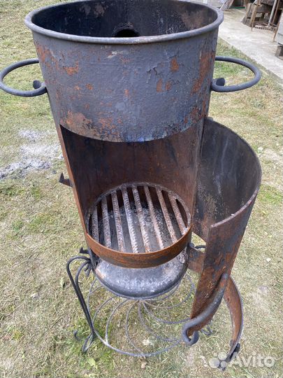 Печь для казана с трубой