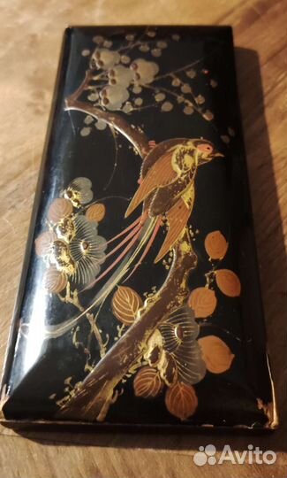 Винтажная деревянная шкатулка шинуазри