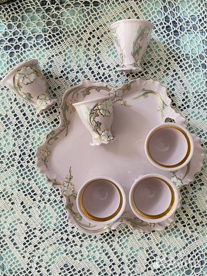 Набор пашотниц из розового фарфора