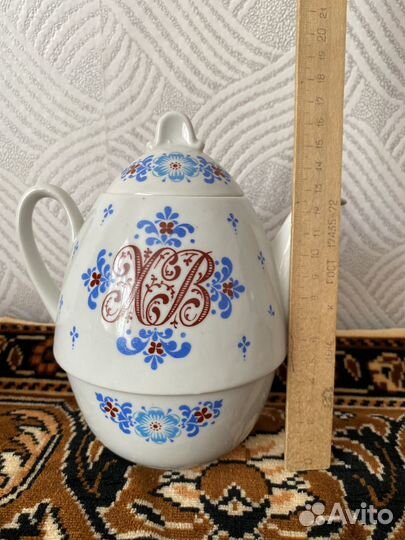 Пасхальный заварочный чайник с чашкой