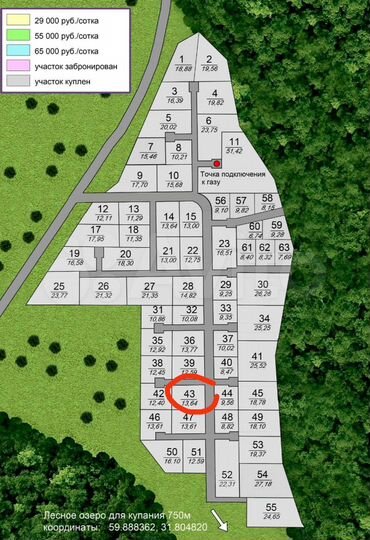 Участок 13,6 сот. (СНТ, ДНП)