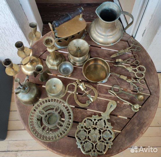 Медные и латунные предметы, винтаж