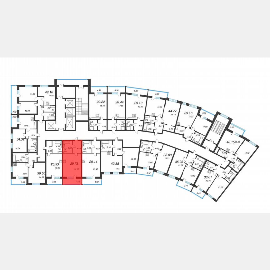 Квартира-студия, 33,1 м², 10/22 эт.
