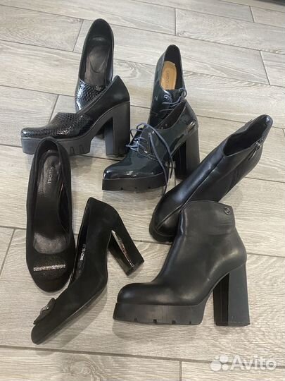 Туфли ботильоны черные