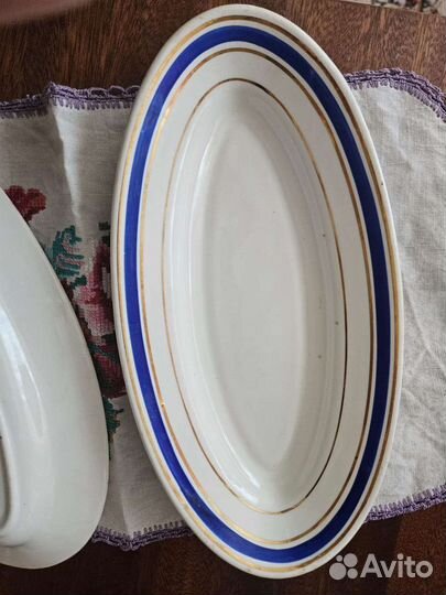 Блюдо селедочница фаянс Буди 57- 65 гг