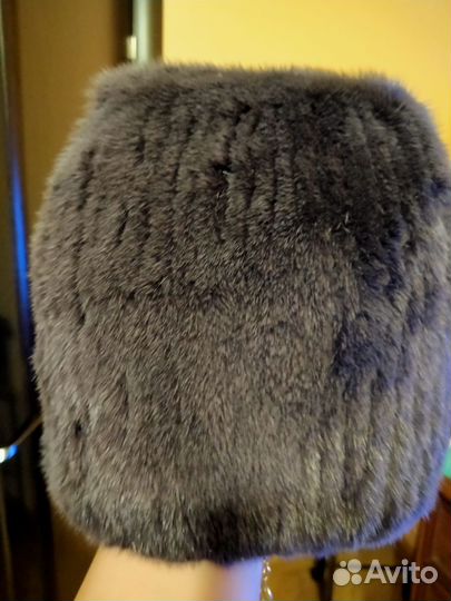 Шапка норковая вязанная,новая Ninel