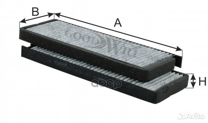 Фильтр салона угольный ssangyong rexton AG1352K